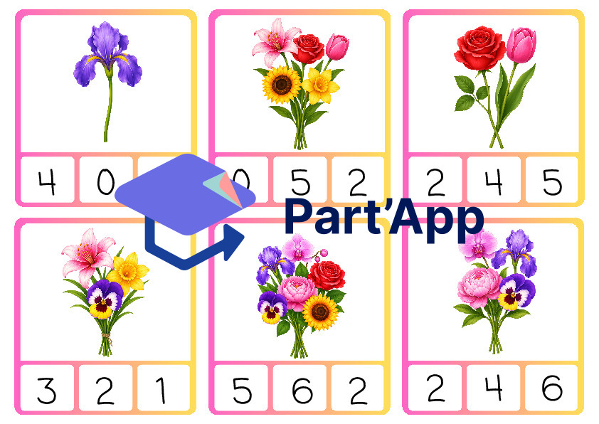 Fleurs - Cartes à pinces jusqu'à 6_2