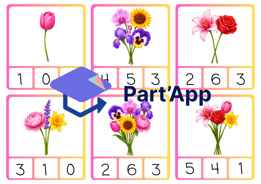 Fleurs - Cartes à pinces jusqu'à 6_4