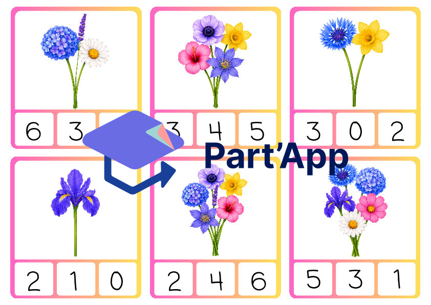 Fleurs - Cartes à pinces jusqu'à 6_6