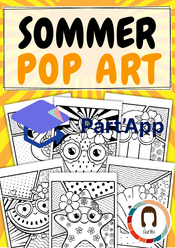 Pop Art Ausmalbilder Sommer_2