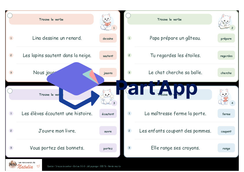 🐾 Mon atelier autocorrectif de grammaire : trouver le verbe – 5–6H | 4 CHF 🐾_4