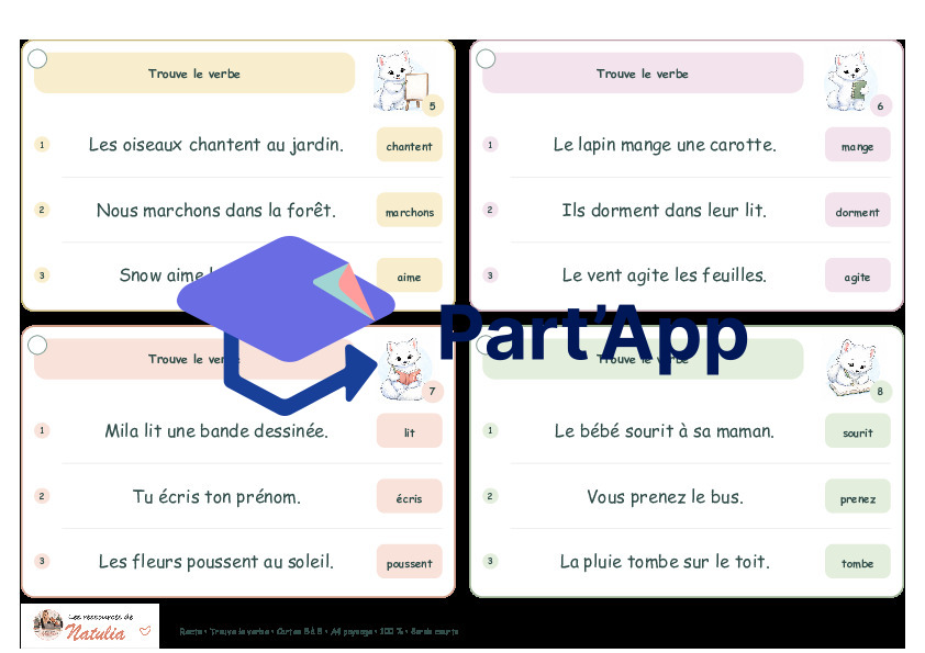 🐾 Mon atelier autocorrectif de grammaire : trouver le verbe – 5–6H | 4 CHF 🐾_6