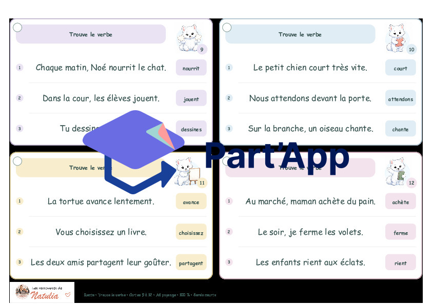 🐾 Mon atelier autocorrectif de grammaire : trouver le verbe – 5–6H | 4 CHF 🐾_8