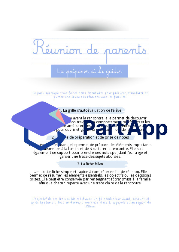 Réunions de parents : un dossier prêt à l’emploi_2