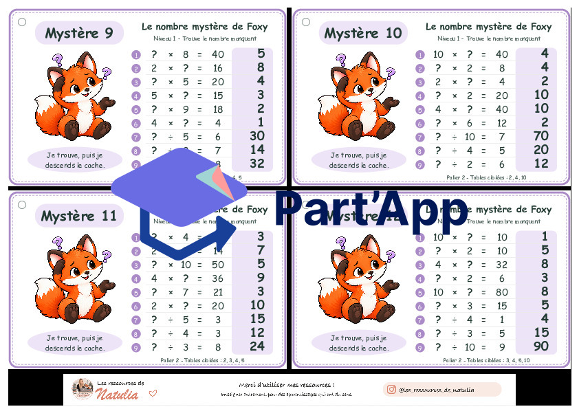 🦊 Le nombre mystère de Foxy – Niveau 1 + fiche de suivi | 8 CHF 🦊_6