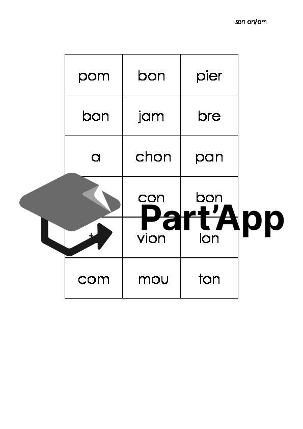 Associe les syllabes pour former des mots (on/om)_3
