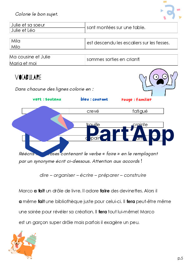 Français 6P - Dossier révision Module 5_6