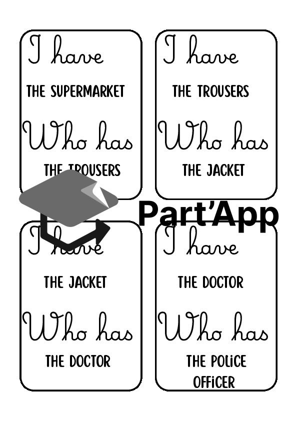 Jeu d'Anglais 8H "I have... Who has...?" – Rituel de Vocabulaire HarmoS / More!_4