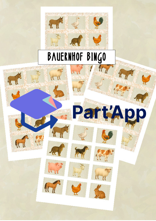 Bauernhof Bingo Kindergarten / DaZ_2