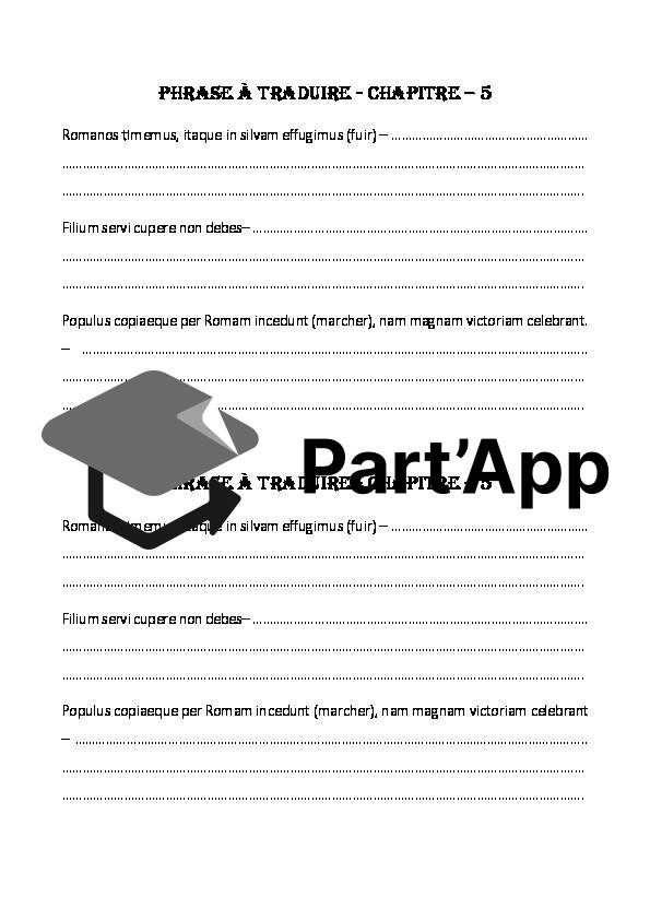 Latin Forum_9H_Phrase à traduire_Vocabulaire chapitres 2-5_2
