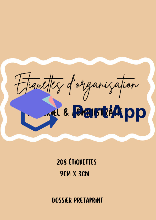 Méga Kit Organisation Classe – 208 Étiquettes (9cm x 3cm) Illustrées (Matériel, Administratif, Routines & Matières)_2