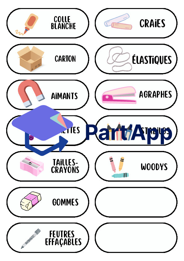 Méga Kit Organisation Classe – 208 Étiquettes (9cm x 3cm) Illustrées (Matériel, Administratif, Routines & Matières)_10