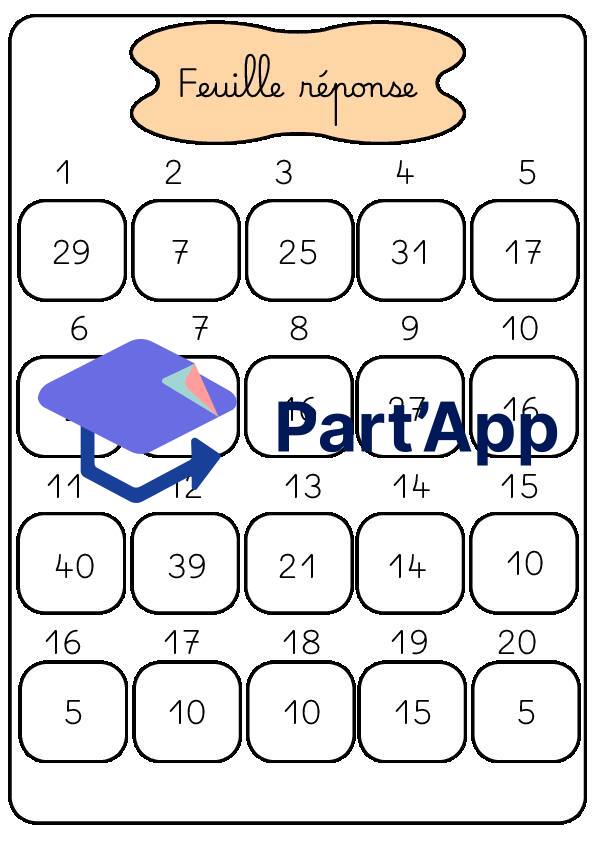 Jeu de devinettes – Calcul mental 6H (20 cartes d'activités + feuille réponse)_9