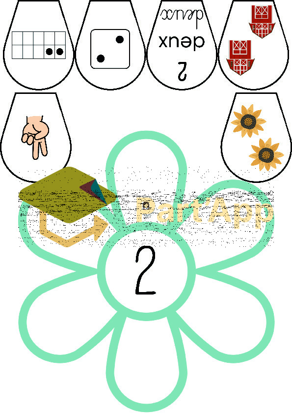 Fleurs à compter jusqu'à 10 LA FERME_3
