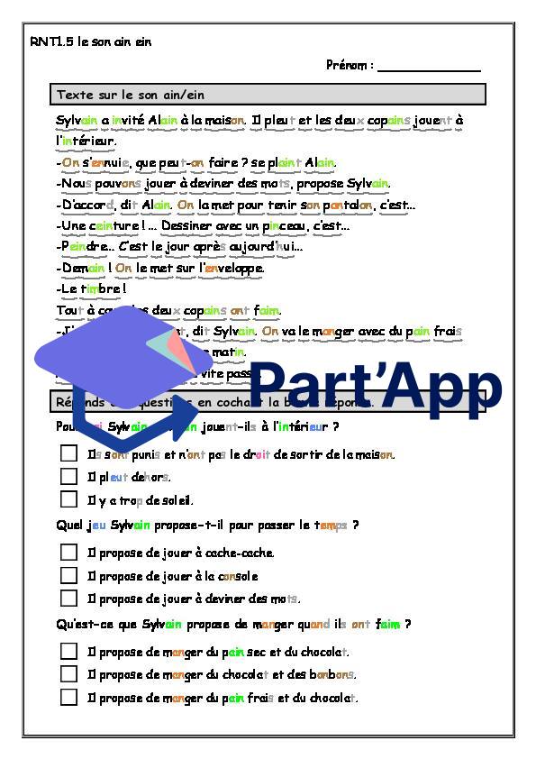 Introduction Le son ain/einDécodage - Encodage temps 6_3