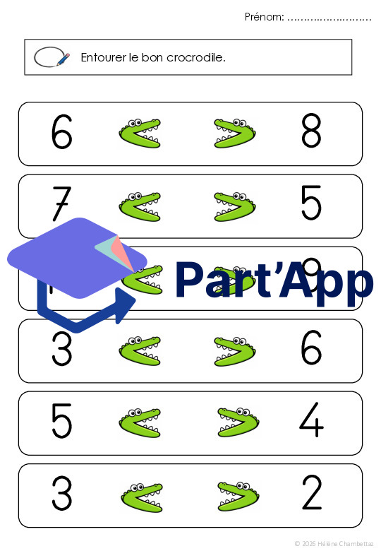 Dossier apprentissage progressif plus grand que, plus petit que, égal 3-4P_6