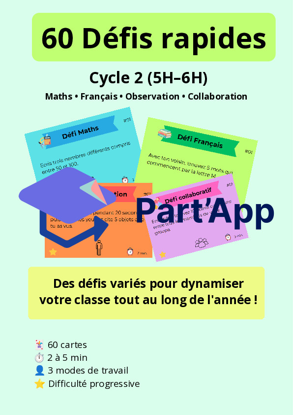 🚀 60 défis rapides pour dynamiser votre classe ! (Cycle 2 – 5H-6H)_5