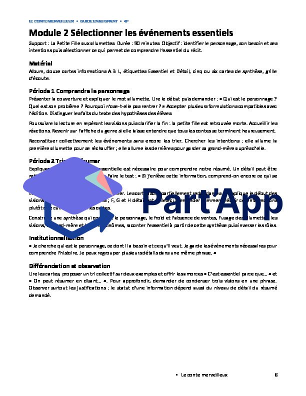 Le conte merveilleux - Inspiré des MER - Séquence de français et supports pédagogiques pour la 4P_7