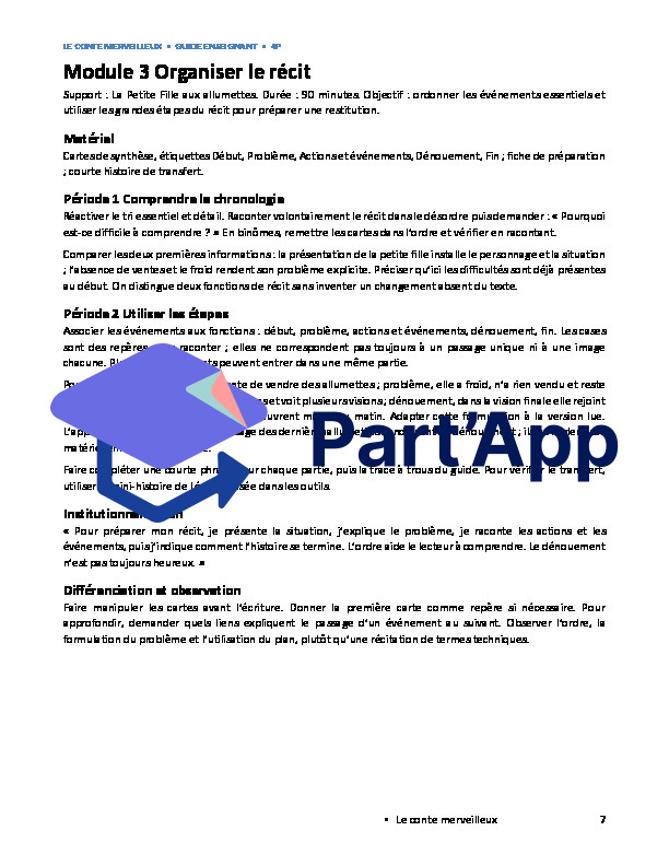 Le conte merveilleux - Inspiré des MER - Séquence de français et supports pédagogiques pour la 4P_8