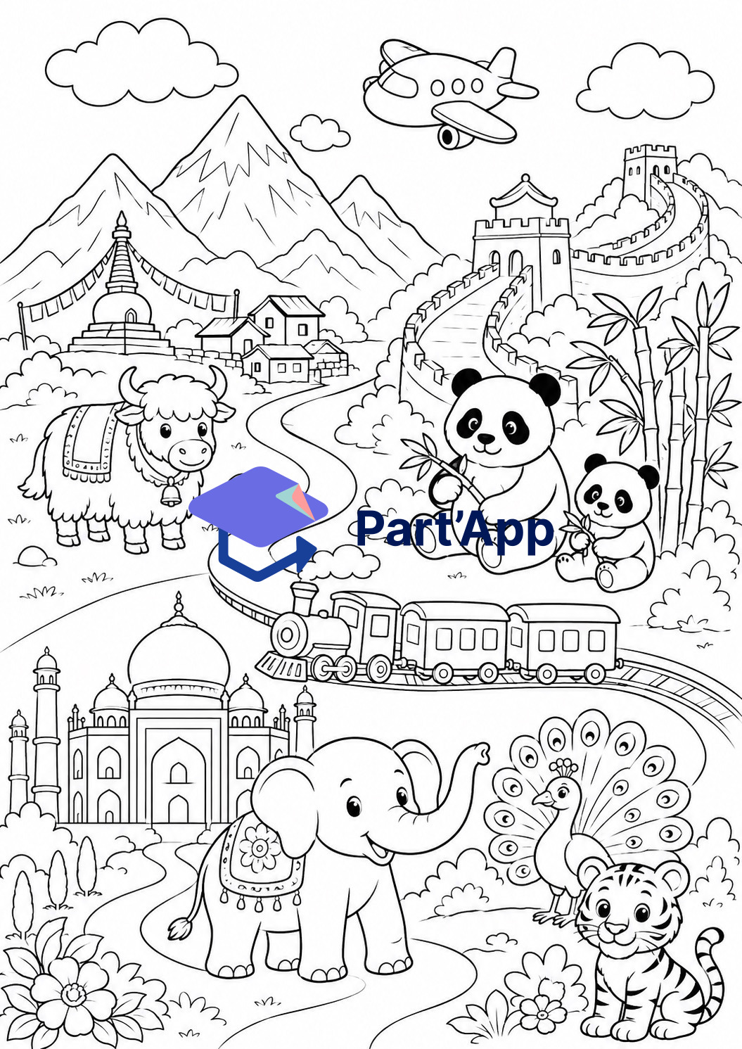 Coloriages sur l'Asie_6