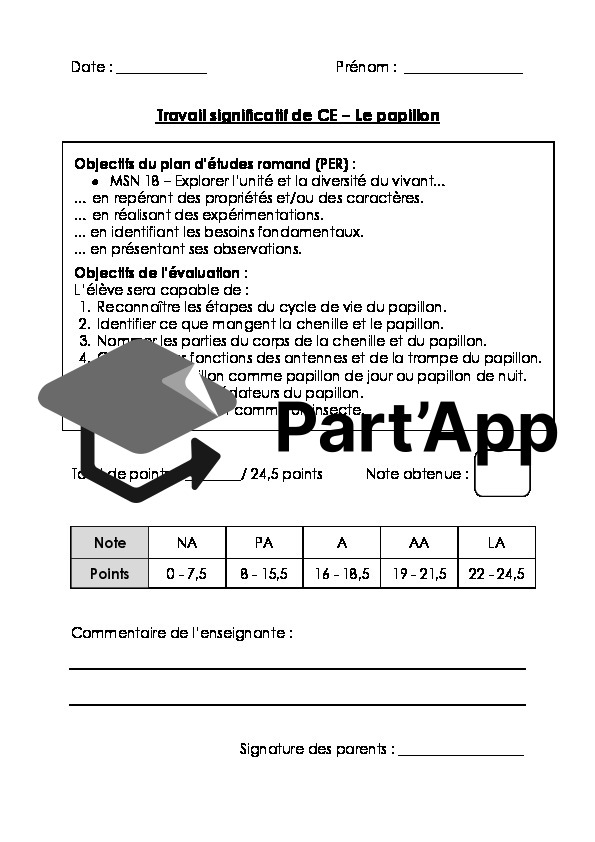 Évaluation papillons - Connaissance de l'environnement_2