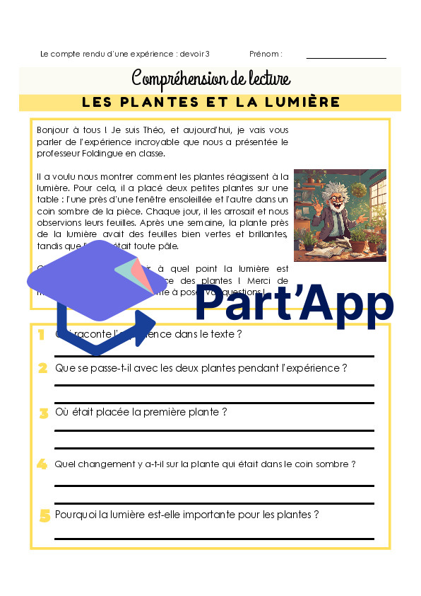 Compréhension de lecture - le compte rendu d'une expérience_4