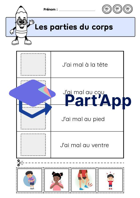 Je découvre mon corps – Vocabulaire et compréhension_2