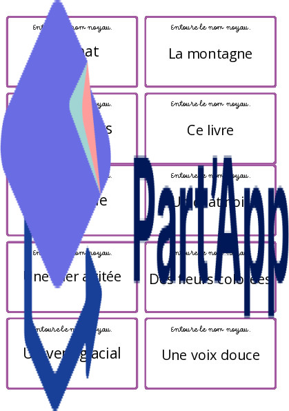 Jeu « entourer le nom noyau » FRA 7P_2