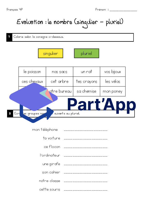 Evaluation - le nombre 4P_2
