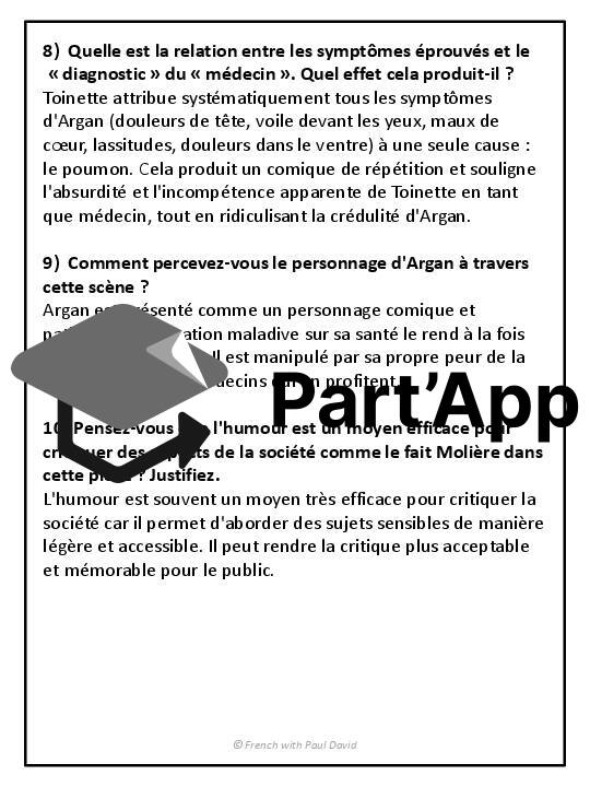 Compréhension de lecture - Le Malade imaginaire_19