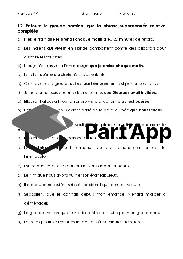 La phrase subordonnée relative_9