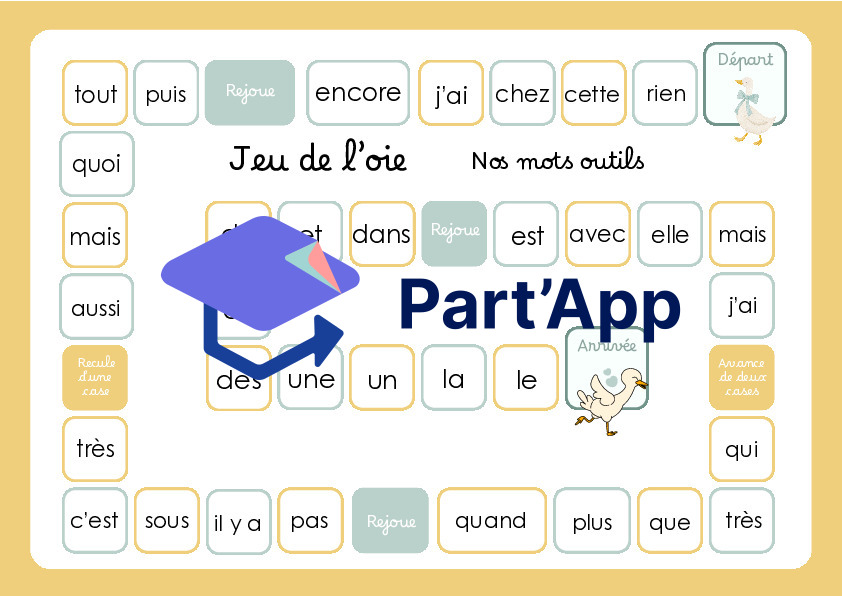 Jeux des mots outils : Loto et jeu de l'oie_2