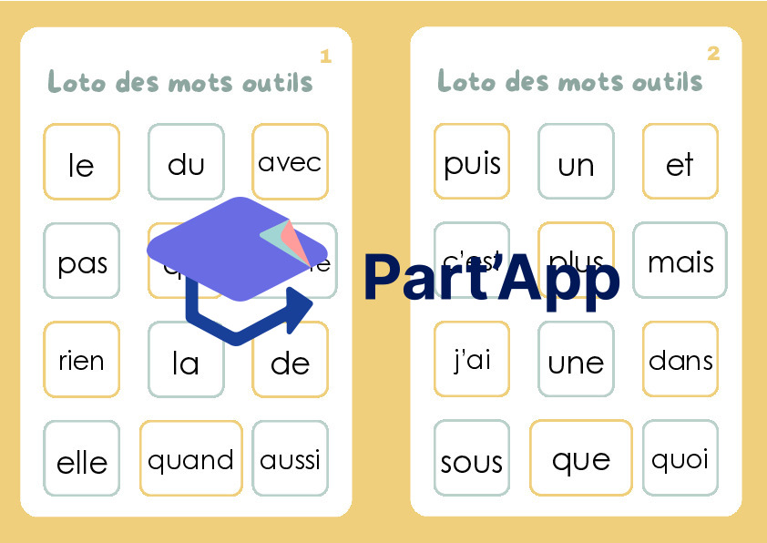 Jeux des mots outils : Loto et jeu de l'oie_3