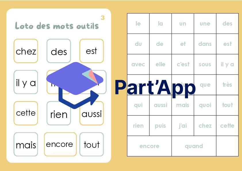 Jeux des mots outils : Loto et jeu de l'oie_4
