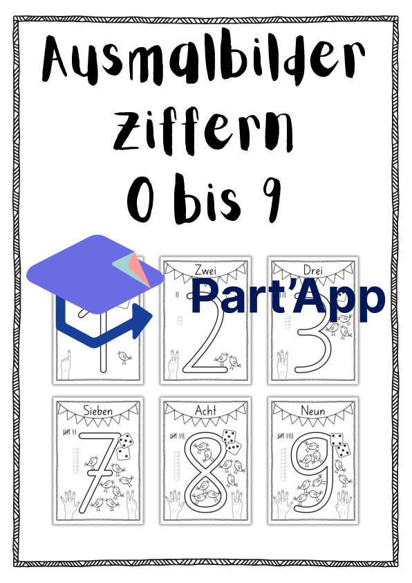 Ausmalbilder Ziffern 0-9_2