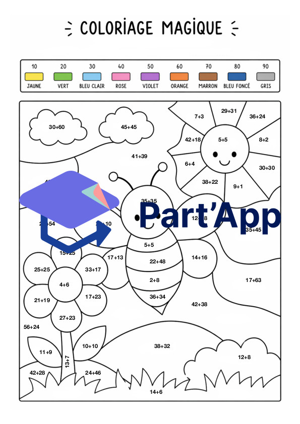 Coloriages magiques addition —> 100_3