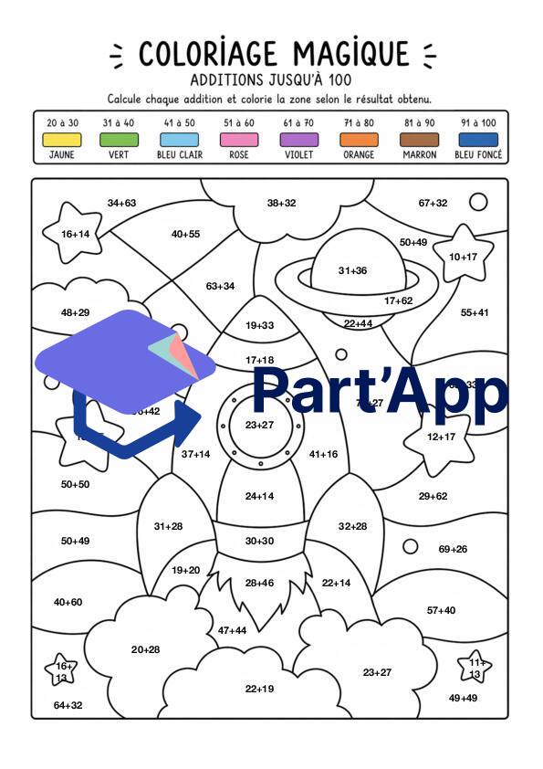 Coloriages magiques addition —> 100_4
