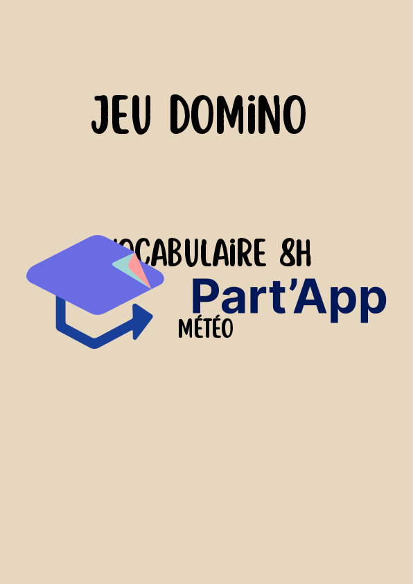 Jeu de dominos en allemand : Météo et Saisons - Niveau 8H (Das Wetter)_2