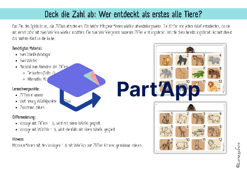Spiel: Ziffern erkennen (tierisches Afrika / Safari)_2