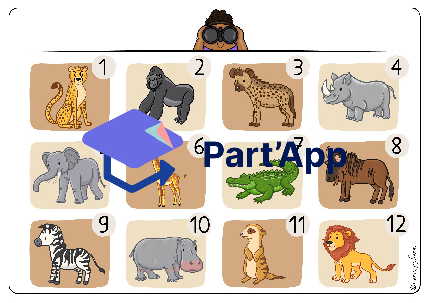 Spiel: Ziffern erkennen (tierisches Afrika / Safari)_5