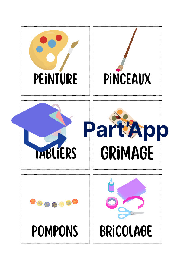 Méga Kit Organisation Classe – 208 Étiquettes (8cm x 8cm) Illustrées (Matériel, Administratif, Routines & Matières)_5