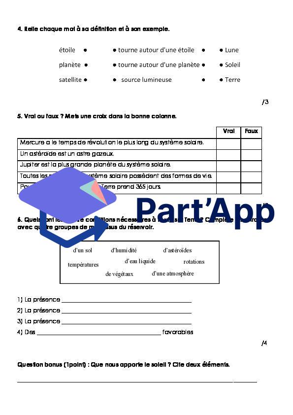 Le système solaire (évaluation 6P)_4