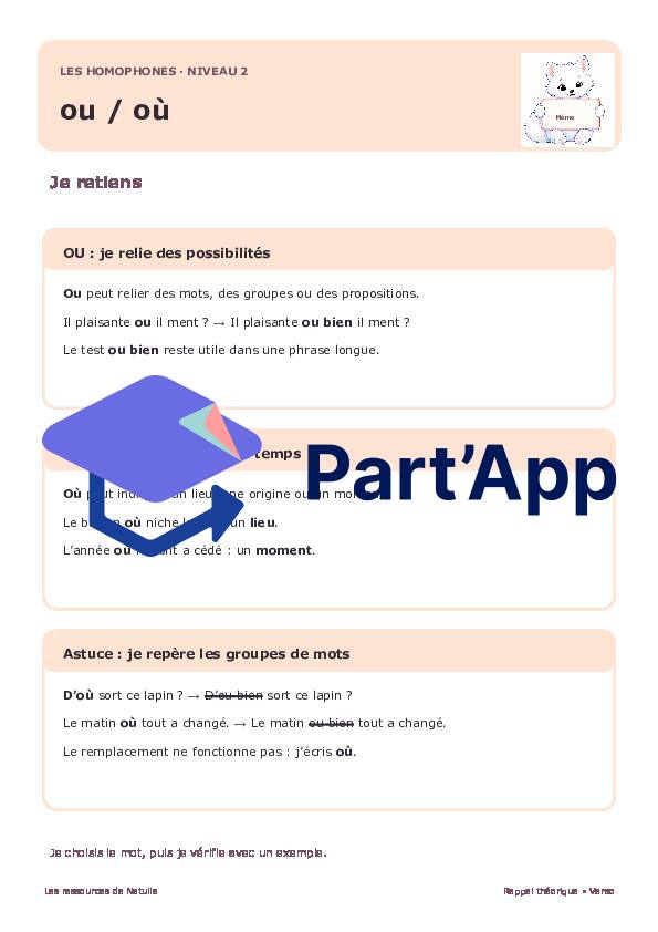 🐾 Mes fiches homophones ou / où – 2 niveaux | 2 CHF 🐾_5