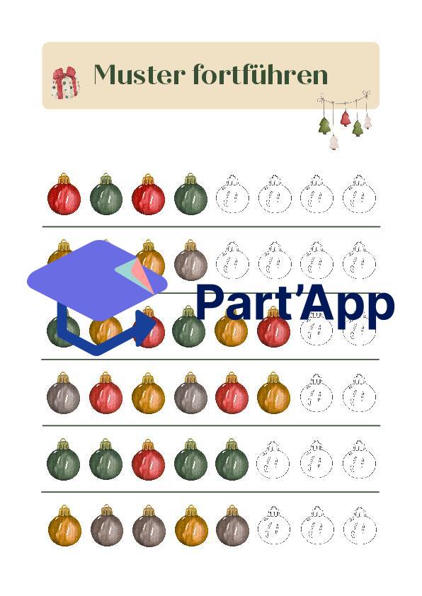 Weihnachten Muster fortführen_2