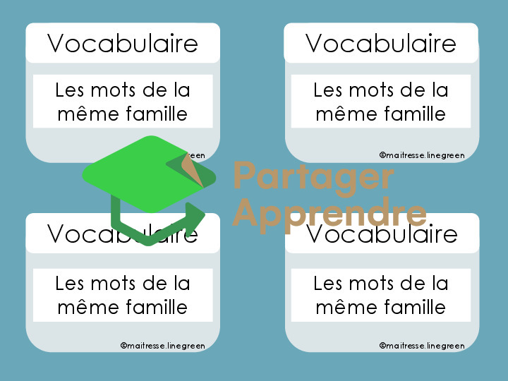 Vocabulaire : mots de la même famille_9