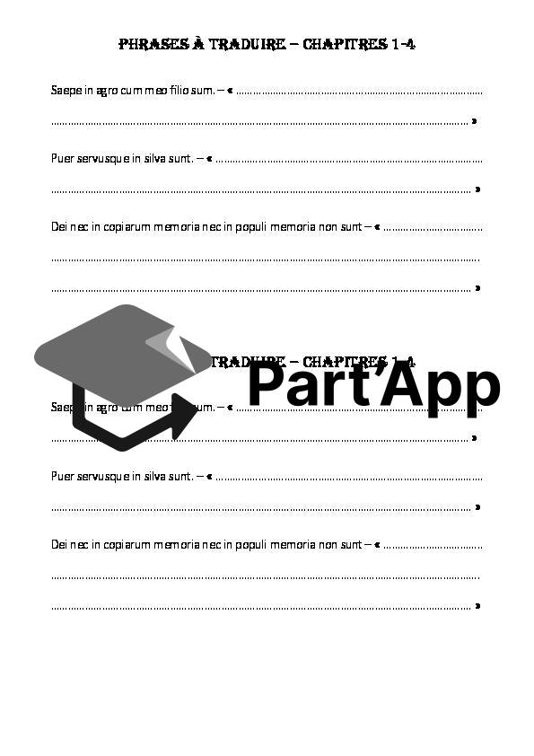 Latin Forum_9H_Phrases à traduire_Vocabulaire Chapitres 1-4_2