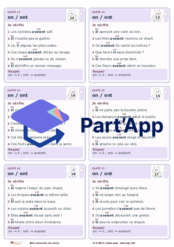 🐾 Mes ateliers autocorrectifs homophones on / ont | 4 CHF 🐾_7