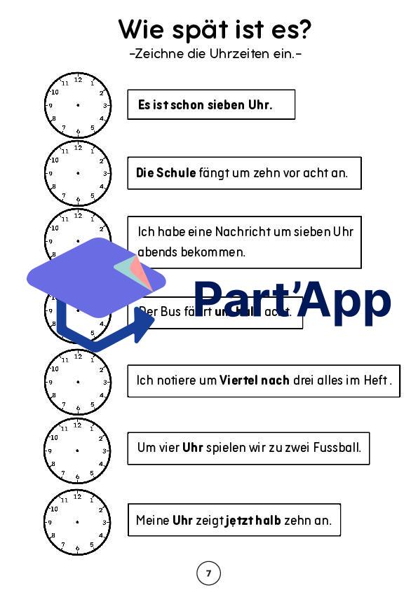 Dossier sur les heures en allemand 7H - Einheit 3 NMER_8
