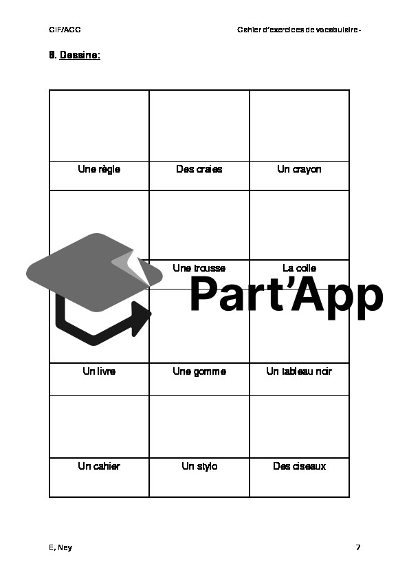 Les fournitures scolaires CIF/ACC_10