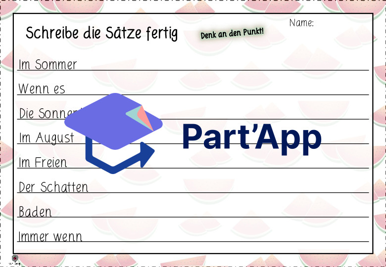 Sommersätze - Schreibe die Sätze fertig_4